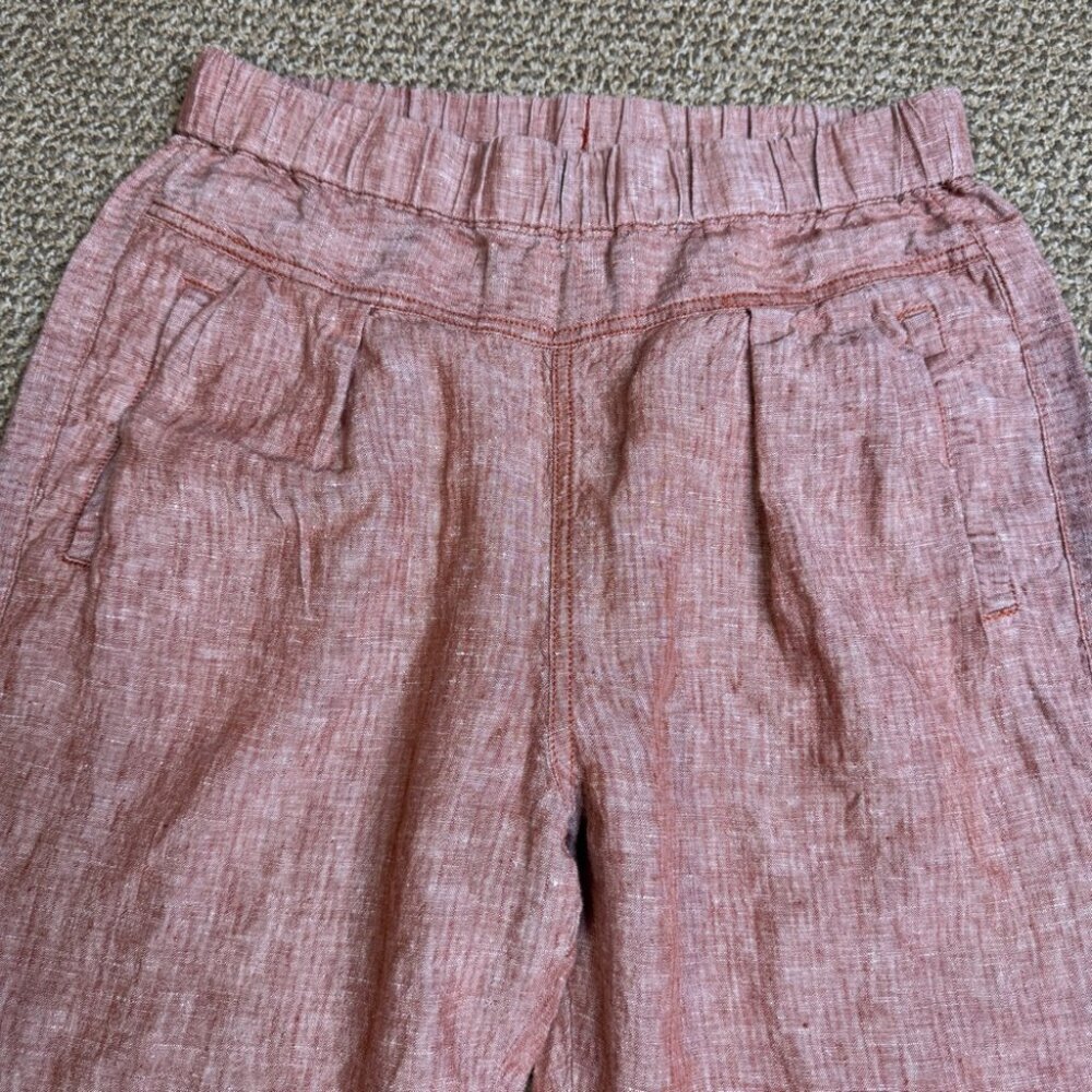 Hei Hei Antropologie Linen Pull-On Relaxed Pleated Elastic Waist Pants  Small - Picture 3 of 11